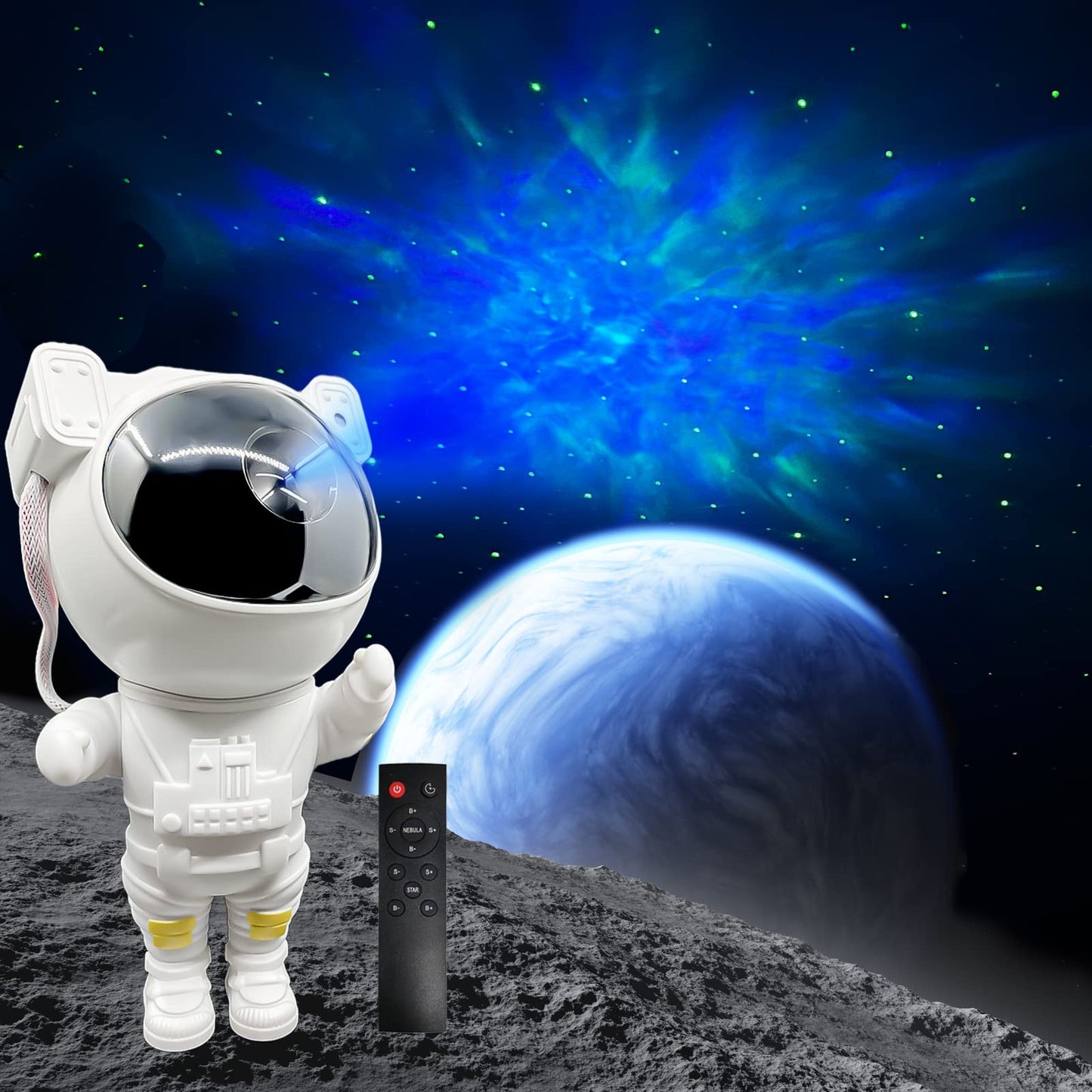 Nebula Arrays™ Galaxy Astronaut Projector With Remote And 360 Movement